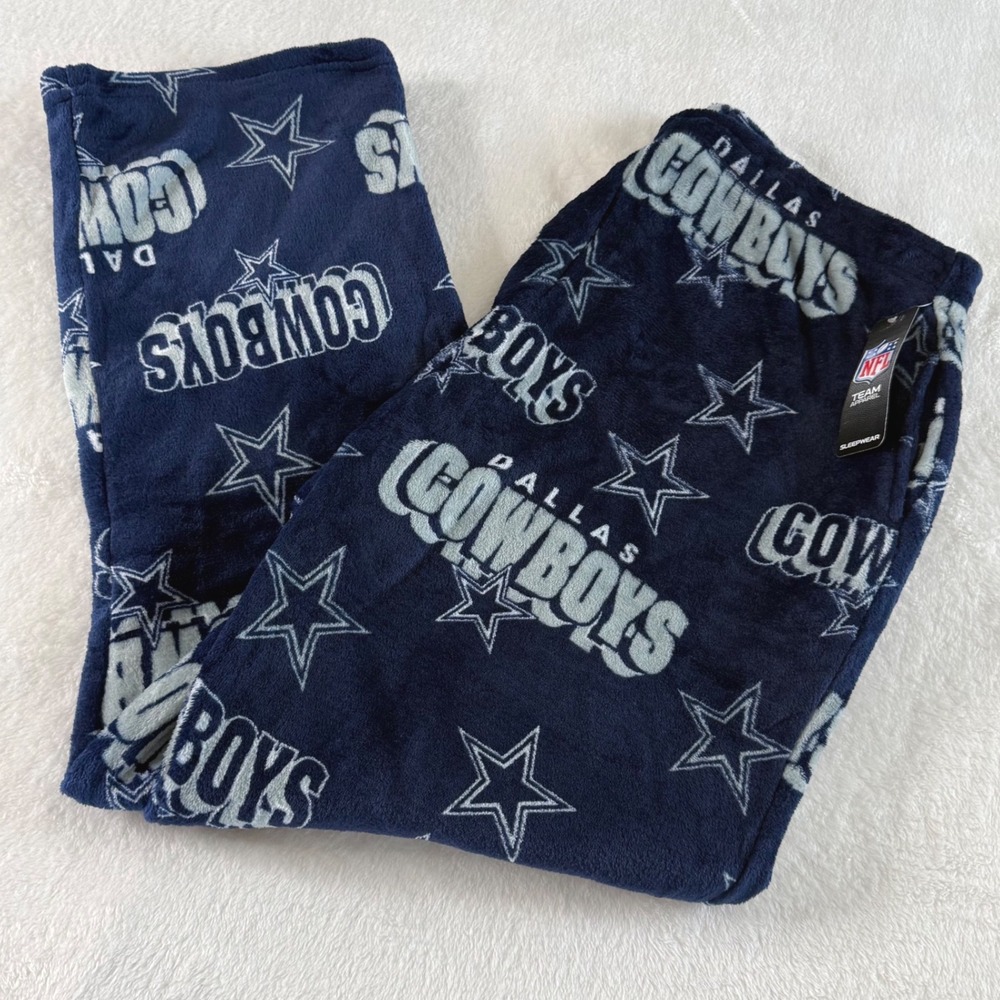 Dallas Cowboys NFL Team Apparel Plush Fleece Sleep Pants XXL NWT Pajama Lounge‎